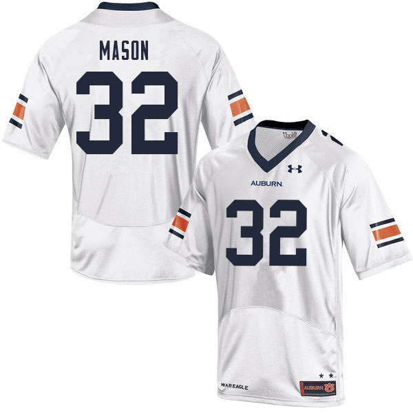 Men #32 Trent Mason Auburn Tigers College Football Jerseys Sale-White - Click Image to Close